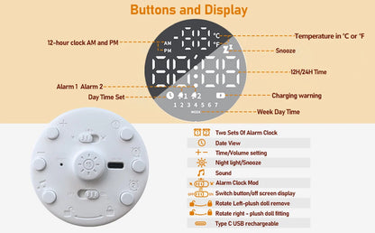 Dual Snooze Alarm  Light